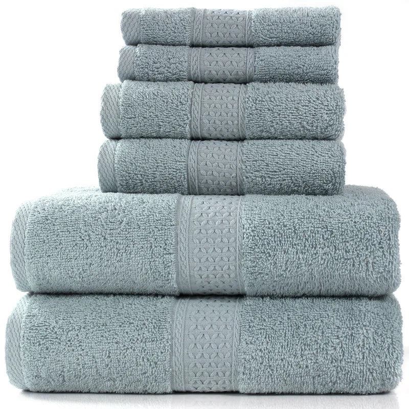 Premium Cotton Absorbent Towel Bath Towels 6-Piece Set