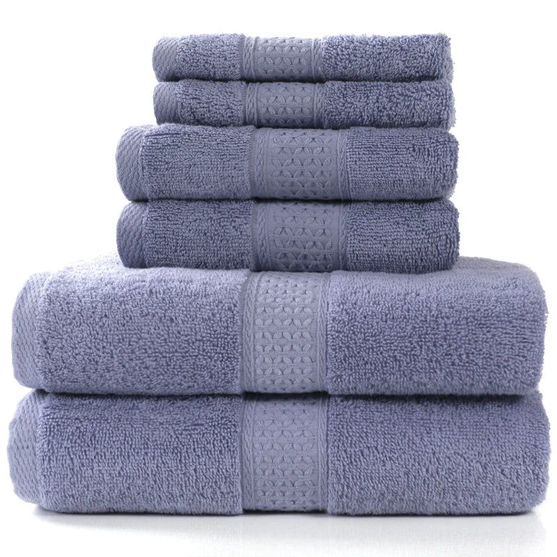 Premium Cotton Absorbent Towel Bath Towels 6-Piece Set