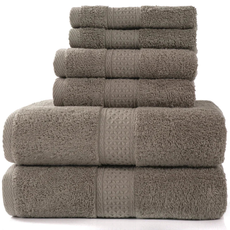 Premium Cotton Absorbent Towel Bath Towels 6-Piece Set