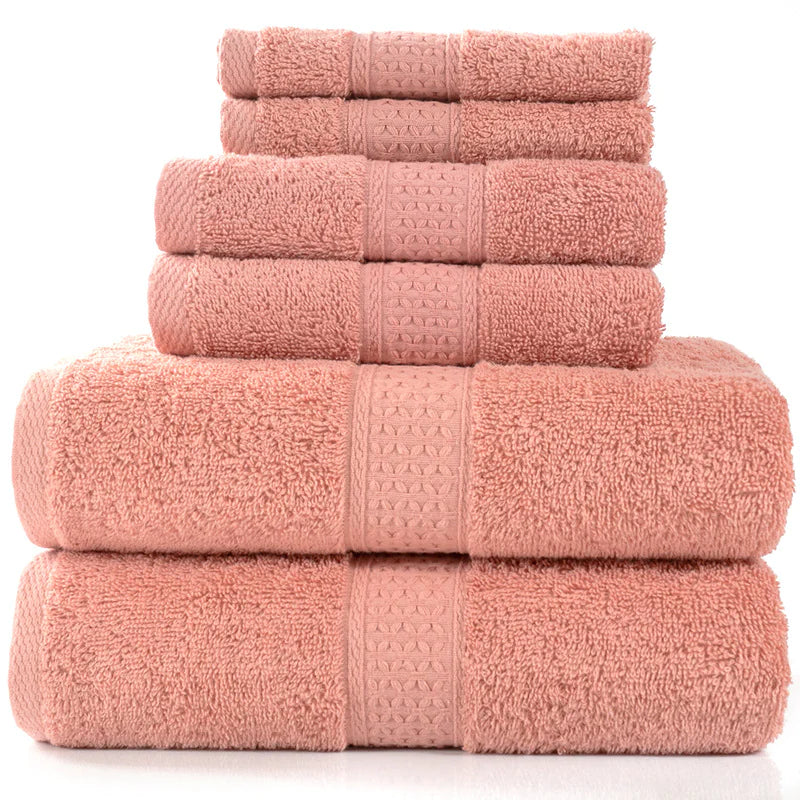 Premium Cotton Absorbent Towel Bath Towels 6-Piece Set