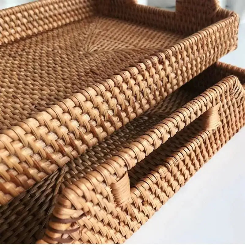 Handmade Rectangle Rattan – Natural Elegance & Warmth