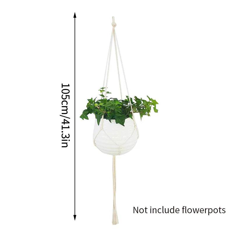 Handmade Macrame Plant Hanger – Boho Hanging Basket for Home & Garden