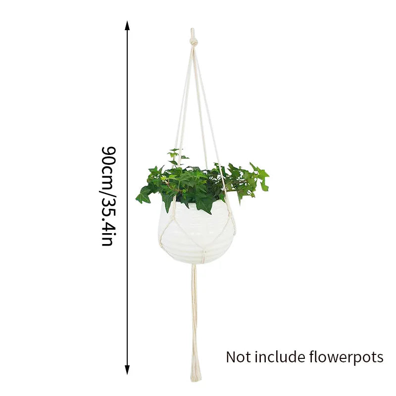 Handmade Macrame Plant Hanger – Boho Hanging Basket for Home & Garden