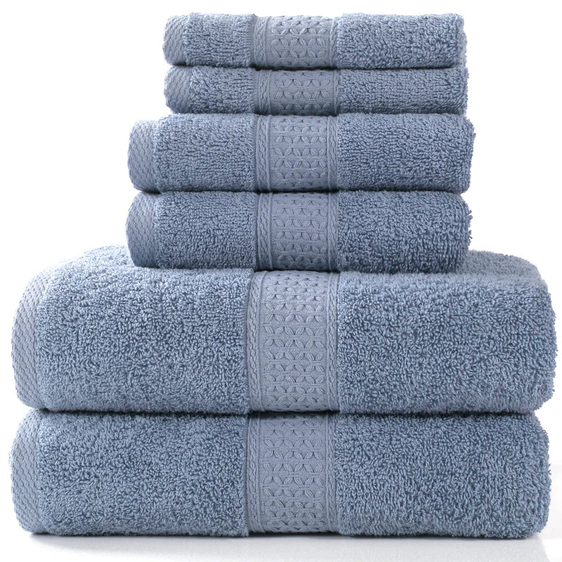 Premium Cotton Absorbent Towel Bath Towels 6-Piece Set