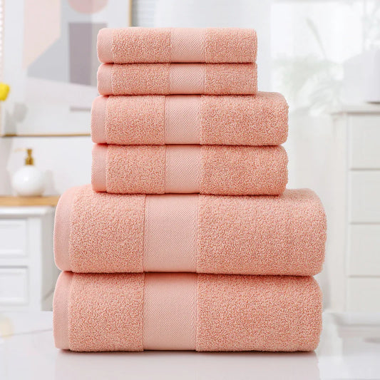 Premium Cotton Absorbent Towel Bath Towels 6-Piece Set