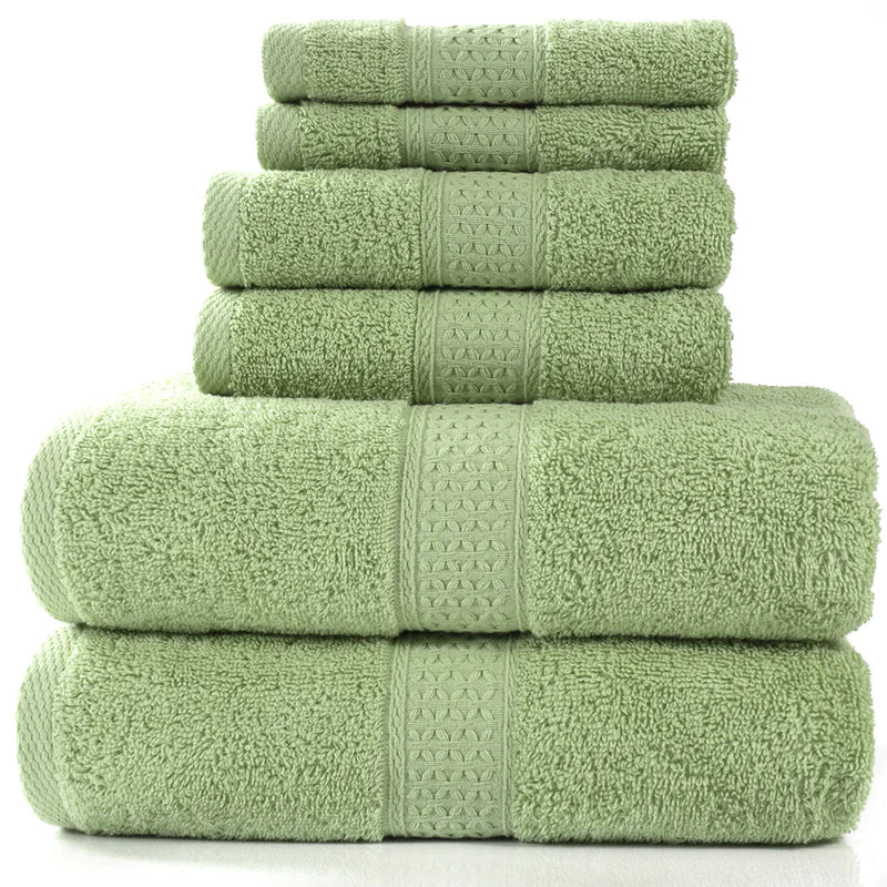 Premium Cotton Absorbent Towel Bath Towels 6-Piece Set