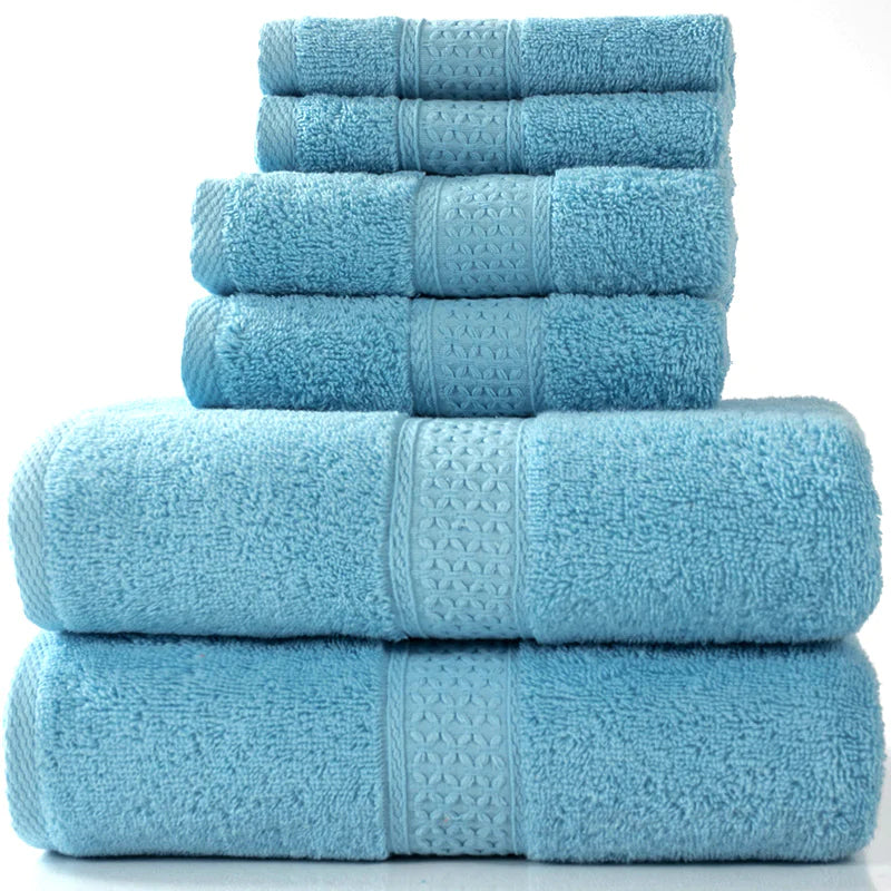 Premium Cotton Absorbent Towel Bath Towels 6-Piece Set