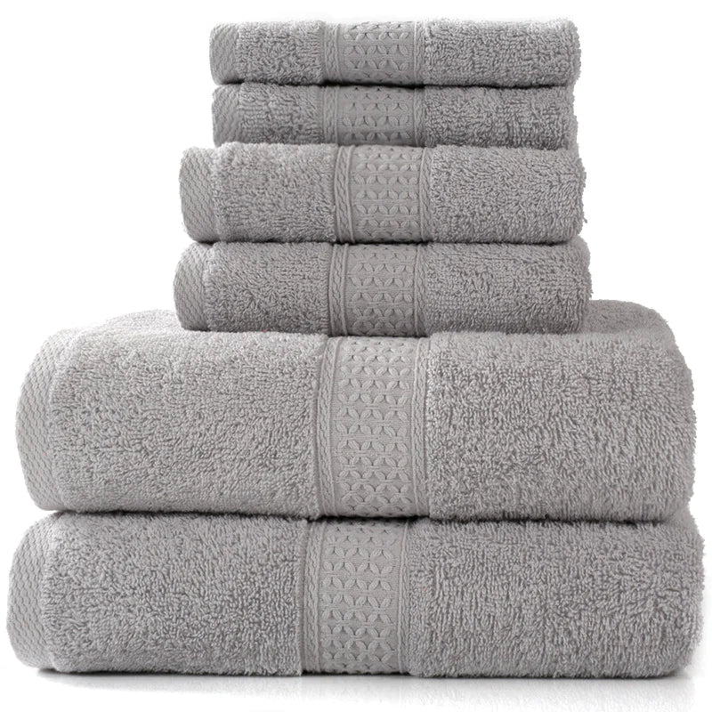 Premium Cotton Absorbent Towel Bath Towels 6-Piece Set