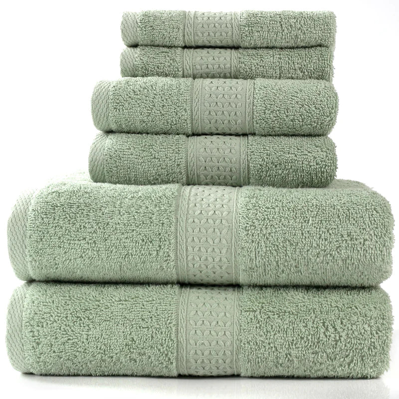 Premium Cotton Absorbent Towel Bath Towels 6-Piece Set