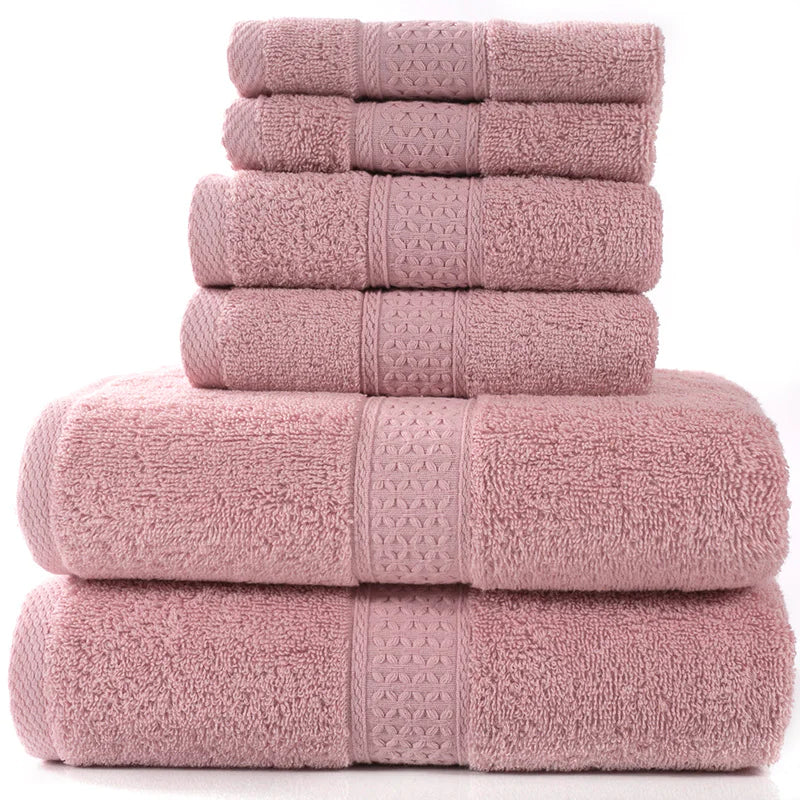 Premium Cotton Absorbent Towel Bath Towels 6-Piece Set