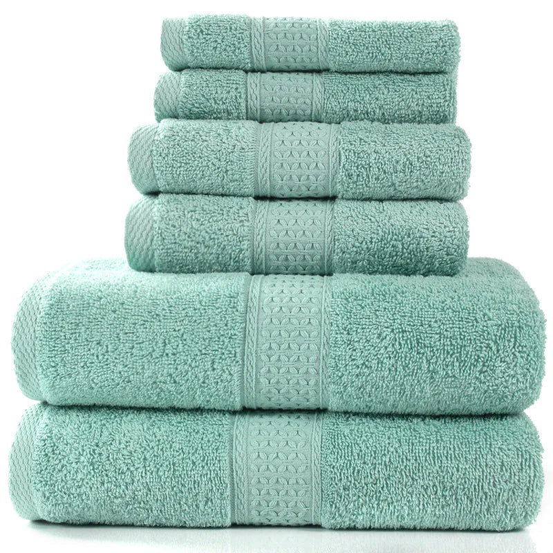 Premium Cotton Absorbent Towel Bath Towels 6-Piece Set