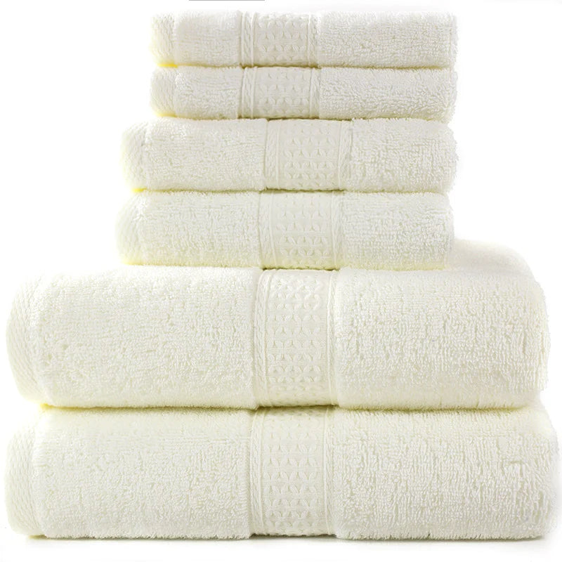 Premium Cotton Absorbent Towel Bath Towels 6-Piece Set